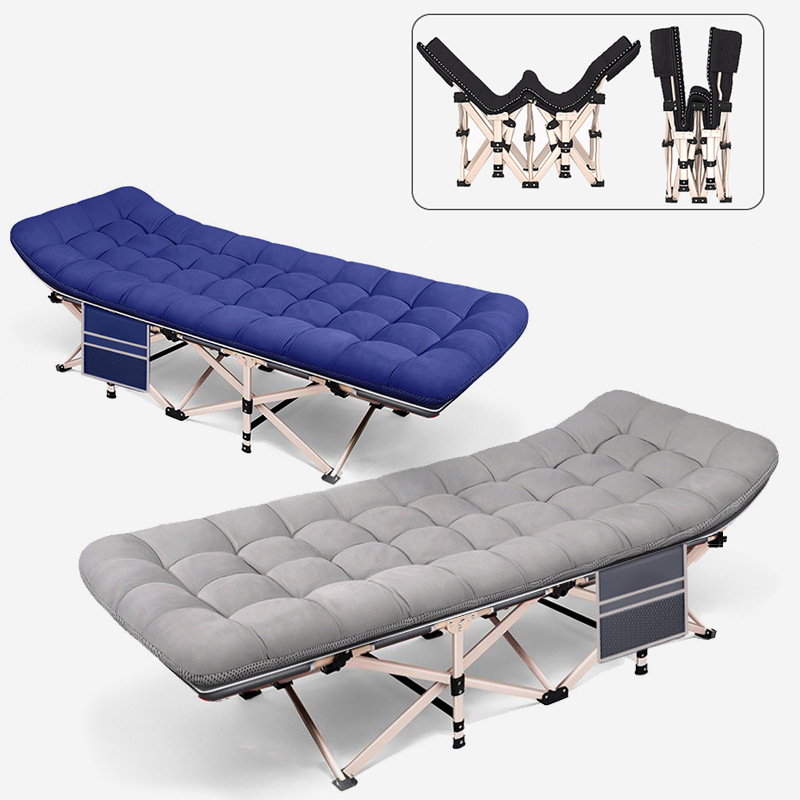 Outdoor Camping Mattress - 屋外山岳キャンプ用グレーネイビーブルー厚手パールトーンマットレスポータブル折りたたみベッド