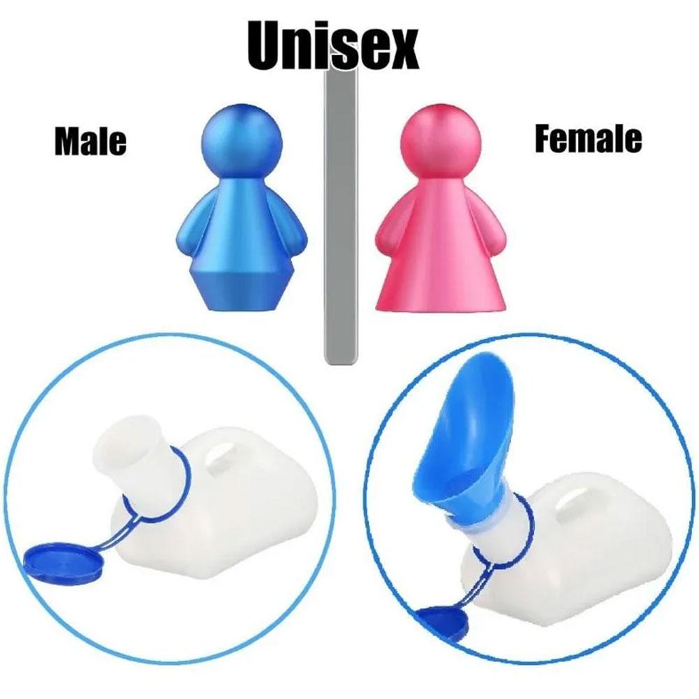 Outdoor Camping Urinal - 男性と女性のための携帯用旅行用小便器 - 漏れ防止、旅行用携帯小便器、車用アクセサリー、キャンプ、アウトドア活動用
