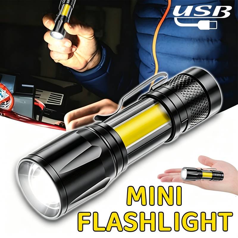 Outdoor Camping Light Portable - ミニ LED 懐中電灯 COB 投光器ポータブル作業トーチ USB