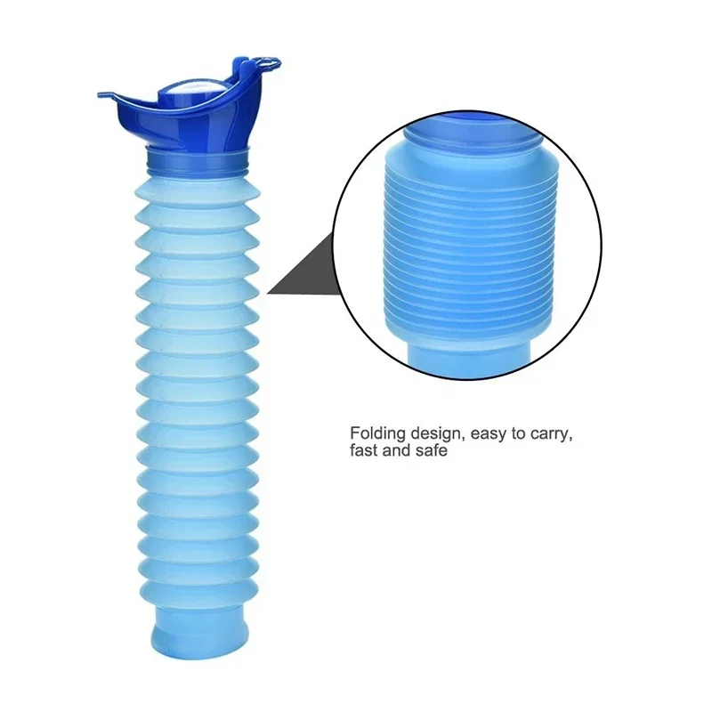 Outdoor Camping Urinal - 大人用小便器ポータブル収縮可能な個人用携帯トイレトイレ女性子供おしっこボトル屋外車旅行交通キャンプ用 750 ミリリットル