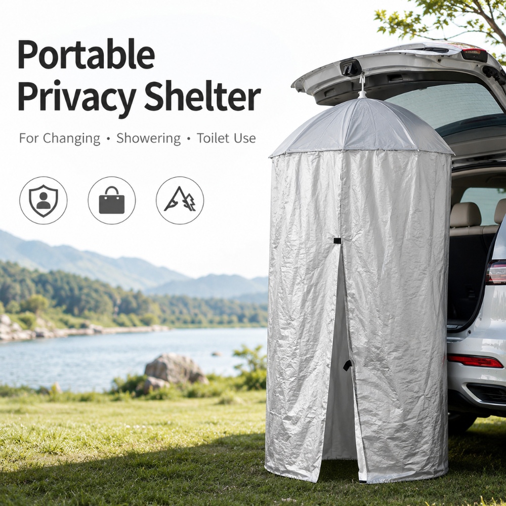 Outdoor Camping Automatic Quick Opening Tent - 1個入り 緊急用ポータブル吊り下げ式プライバシーシェルター ポップアップ更衣室シャワールーム キャンプ、車のテールゲート、屋外トイレ用 77/90cm