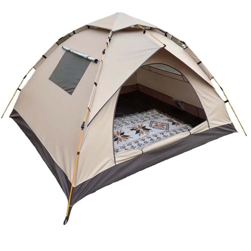 Outdoor Camping Automatic Quick Opening Tent - 3～4人用防水キャンプテント、防風屋外ファミリーテント ‌ | 簡単設営バックパッキング・ハイキングテント、収納バッグ付き