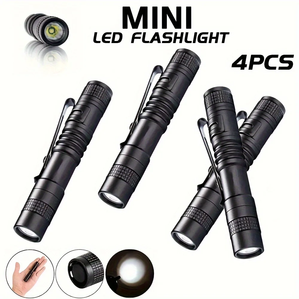 Outdoor Camping Light Portable - 1-4 個ミニポータブル LED ペンライトポケット超高輝度高ルーメンハンドヘルド懐中電灯トーチ屋外キャンプ緊急用