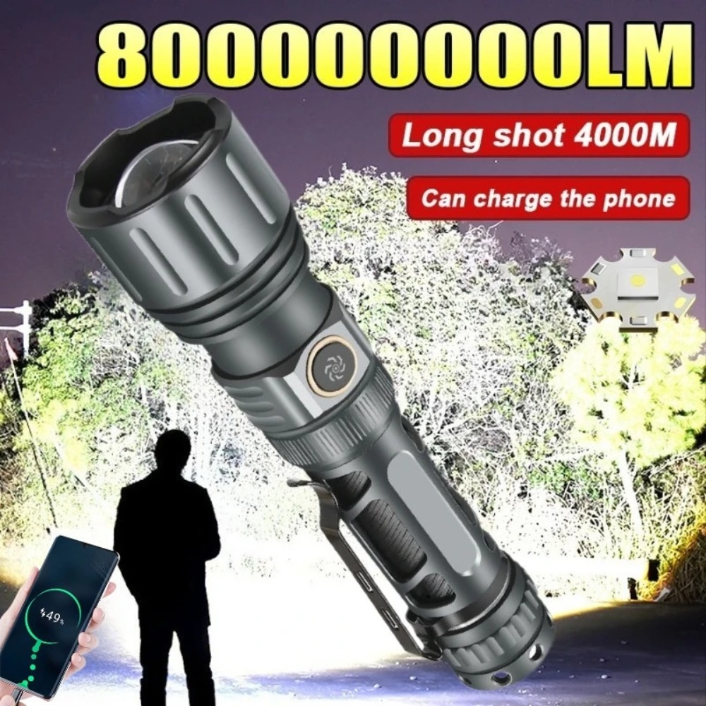 Outdoor Camping Light Portable - 超高輝度懐中電灯ポータブル充電式 LED ランプ戦術的なキャンプランタン防水屋外ライト釣り用