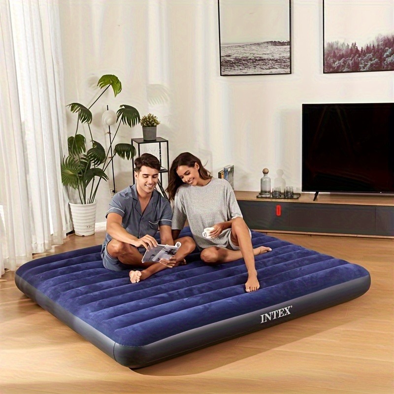 Outdoor Camping Mattress - 1個入り、持ち運び可能な快適な空気マットレス。厚みのある折りたたみ式で、昼休憩やアウトドアでのキャンプ、ハイキングに最適。