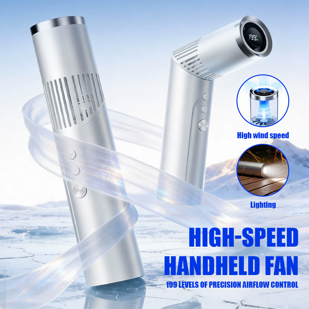 ミニハンドヘルドファン 20000 RPM ブラシレスモータ - Outdoor Camping Fan のレビューと価格