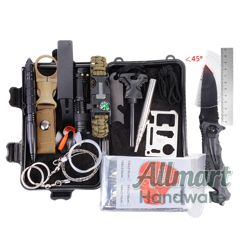 多機能ポータブルEDCサバイバルツールボックス、アウトドアキ - First Aid Kit Camping のレビューと価格