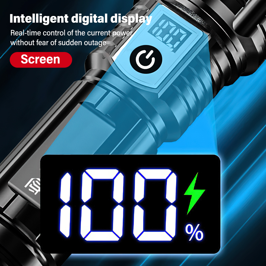 ハイパワー 200000LM LED 懐中電灯内蔵バッテリー - Outdoor Camping Accessories のレビューと価格