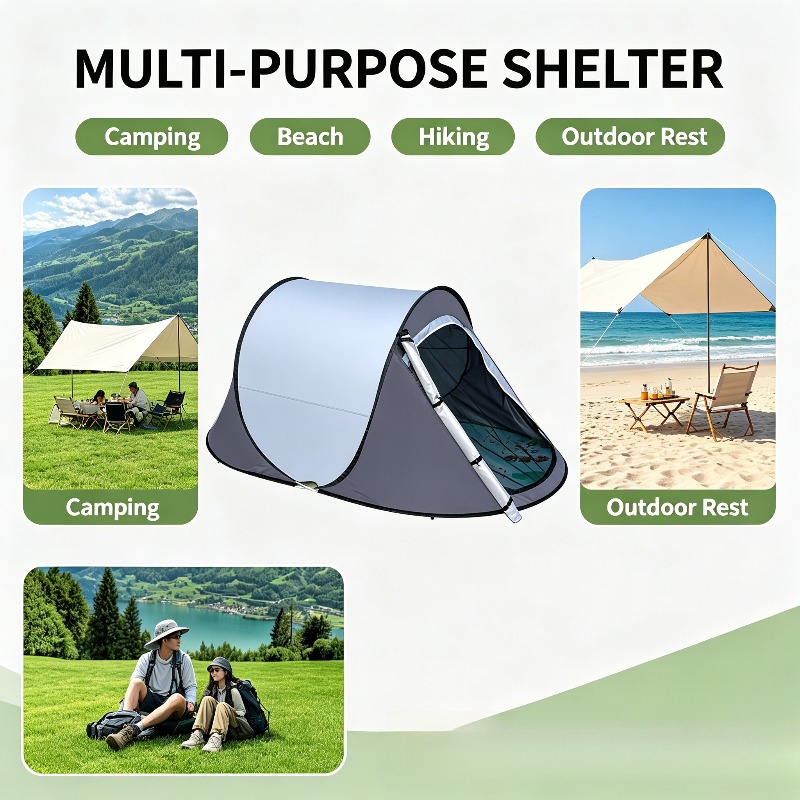 手投げポップアップボートテント ポータブル 折りたたみ式 防 - Outdoor Camping Automatic Quick Opening Tent のレビューと価格