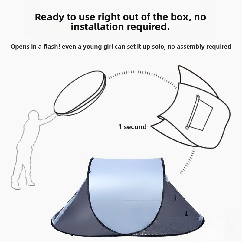 手投げポップアップボートテント ポータブル 折りたたみ式 防 - Outdoor Camping Automatic Quick Opening Tent のレビューと価格