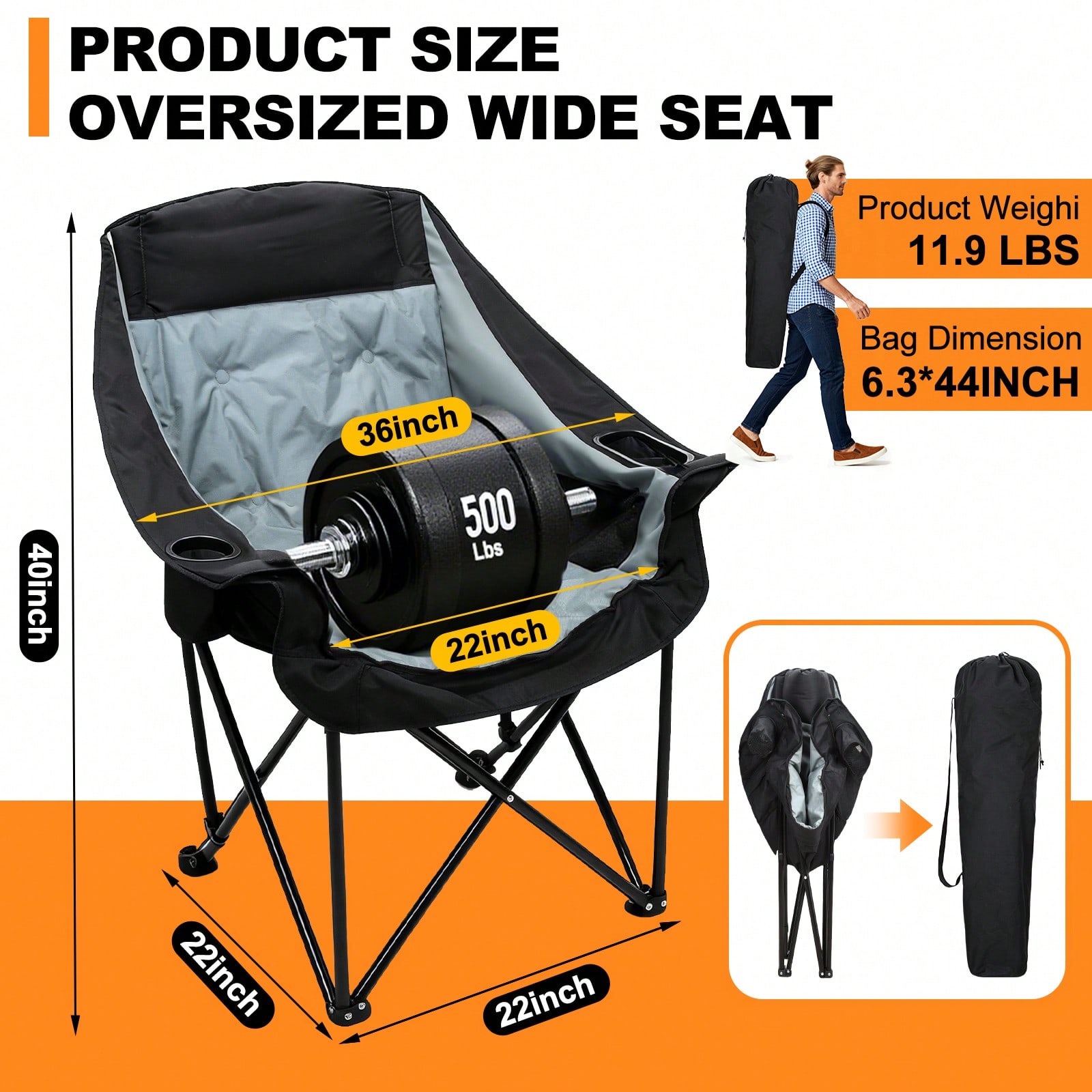 ヒーター付きダブルキャンプチェア、ヒーター付き折りたたみキャ - Outdoor Oversized Camping Chair のレビューと価格