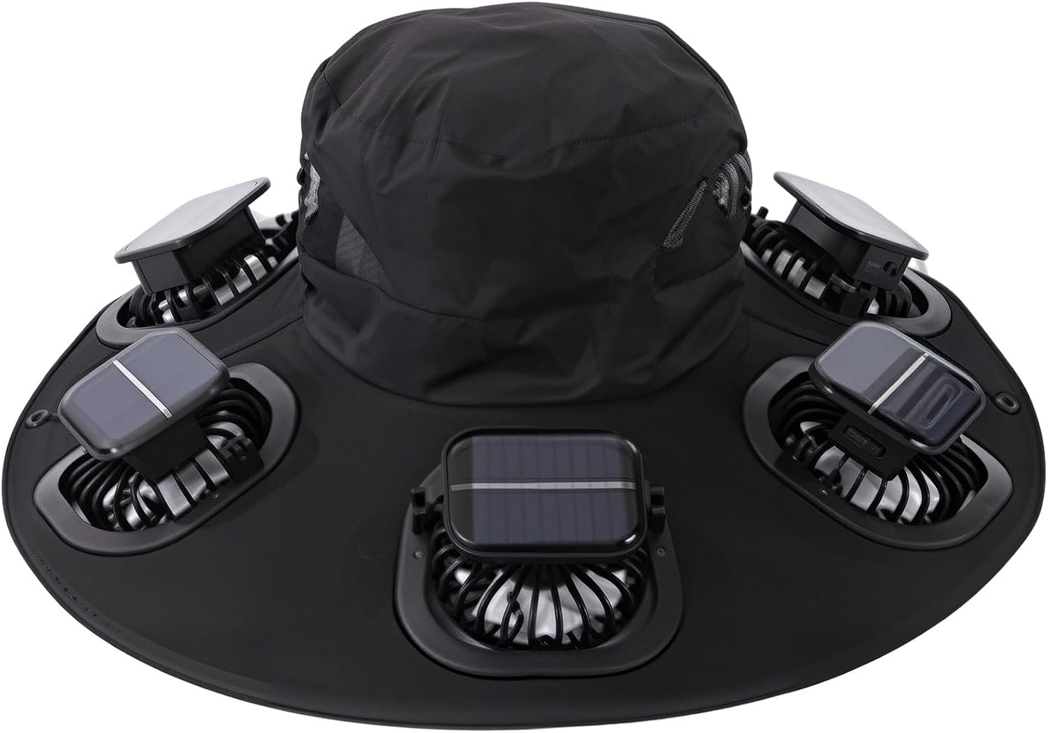 ホット6ファンソーラーファンハット通気性UVカットワイドブリ - Outdoor Camping Fan のレビューと価格
