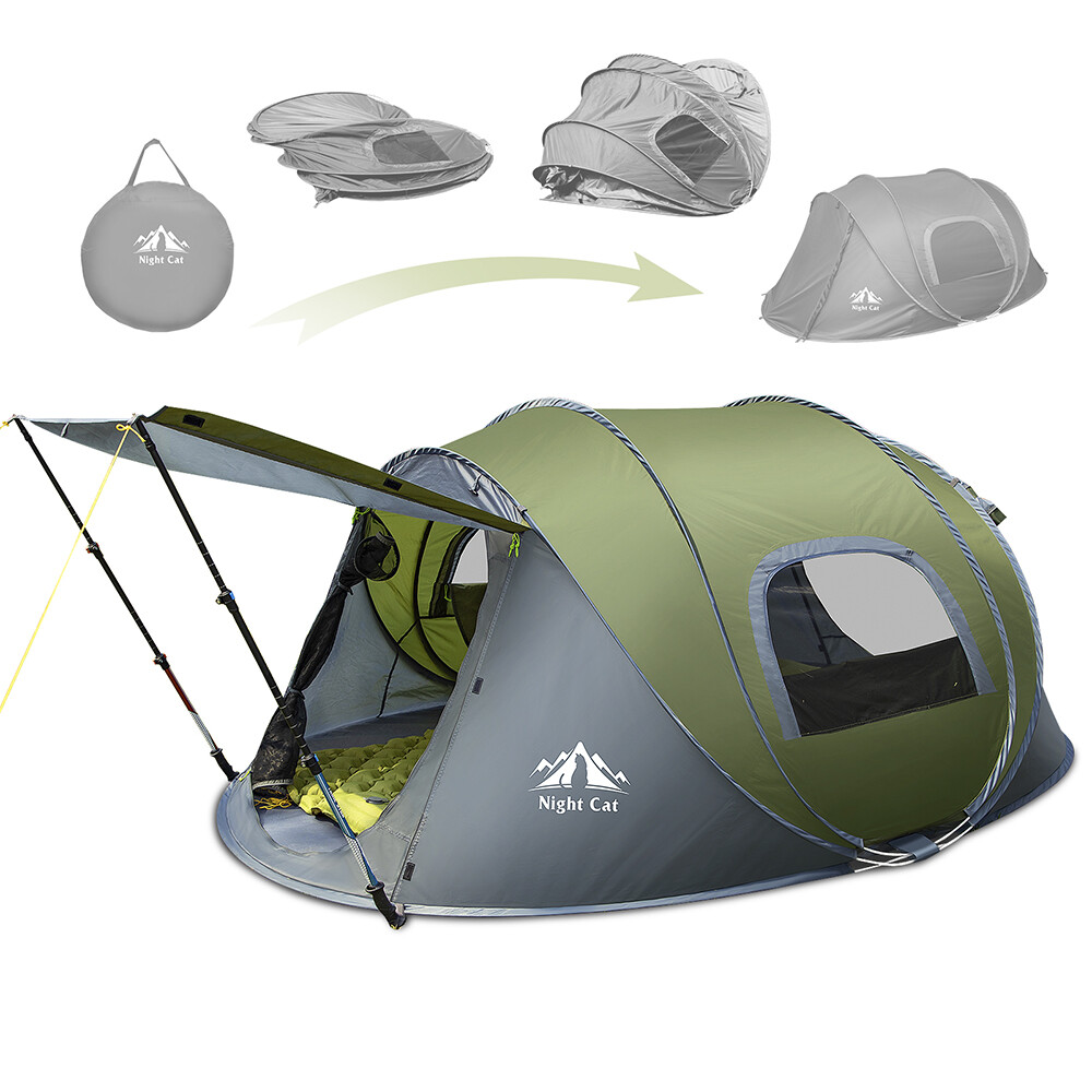 ナイトキャット ポップアップテント 2人用：2人用テント 防 - Outdoor Camping Automatic Quick Opening Tent のレビューと価格