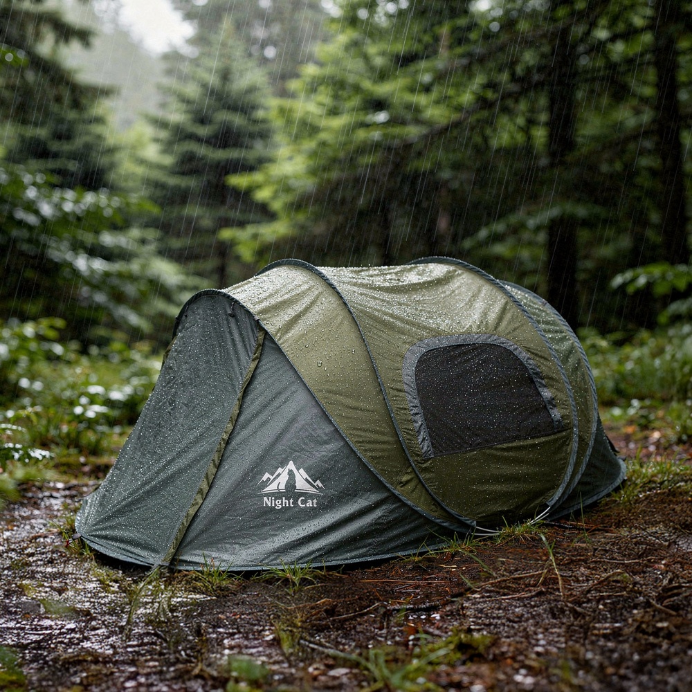 ナイトキャット ポップアップテント 2人用：2人用テント 防 - Outdoor Camping Automatic Quick Opening Tent のレビューと価格