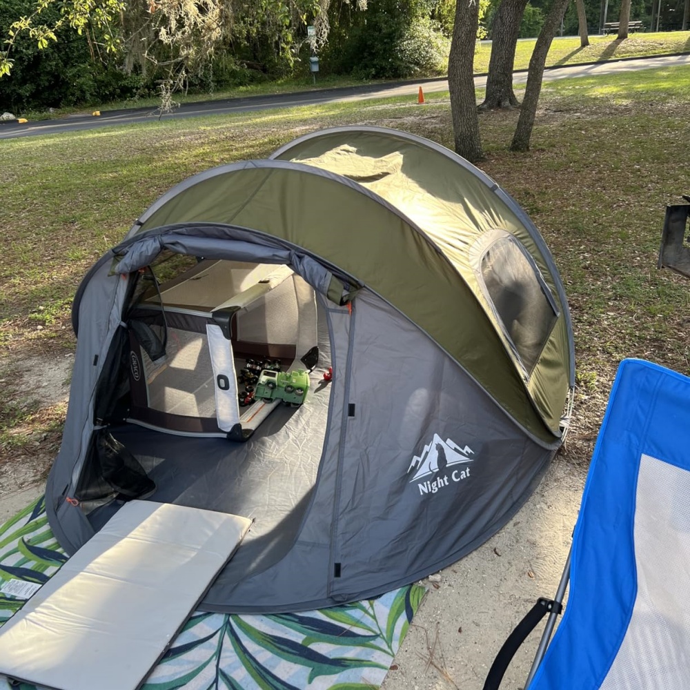 ナイトキャット ポップアップテント 2人用：2人用テント 防 - Outdoor Camping Automatic Quick Opening Tent のレビューと価格