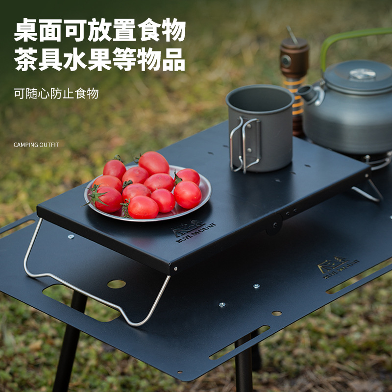 黒色の折りたたみ式耐熱キャンプテーブル、ポータブル軽量キャン - Outdoor Camping Cooking Table のレビューと価格