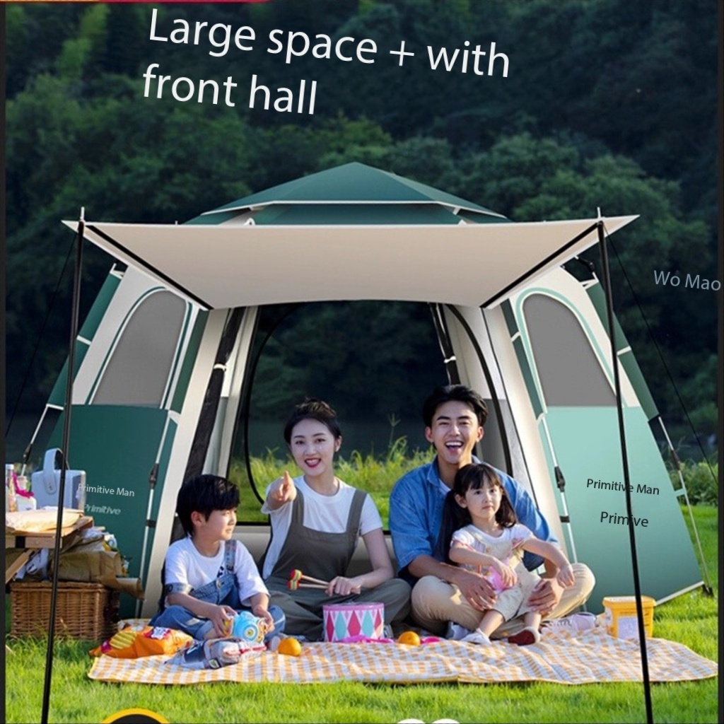 キャンプ用品特価セール 6～8人用キャンプテント 防水・防風 - Outdoor Camping Automatic Quick Opening Tent のレビューと価格