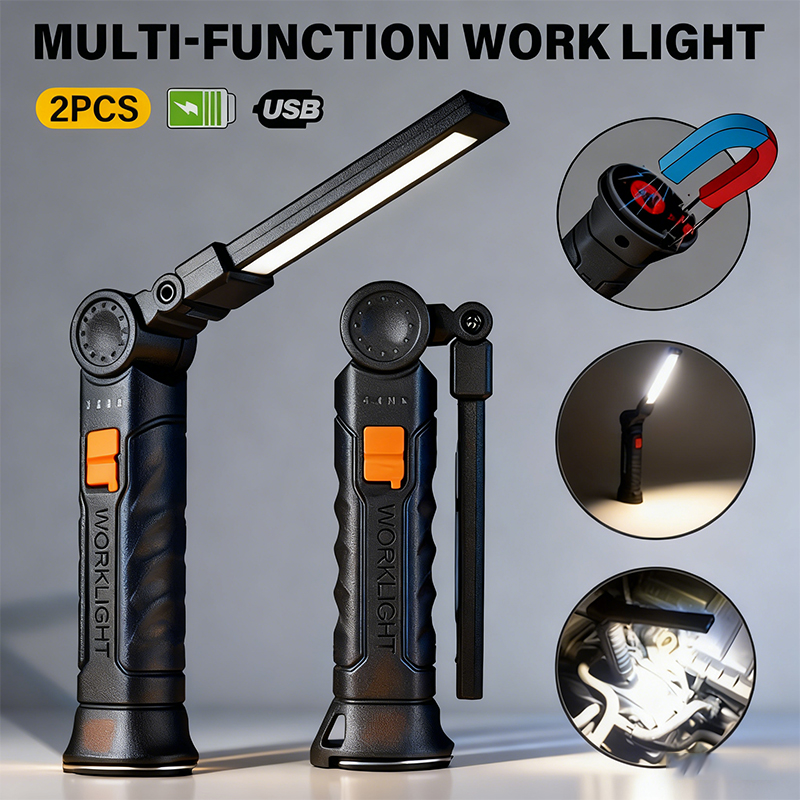 ポータブル COB LED 懐中電灯 USB 充電式ワークラ - Outdoor Camping Light Portable のレビューと価格
