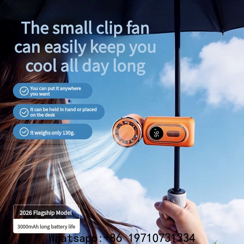 ポータブルハンドヘルドファン ミニクリップファン 傘ホルダー - Outdoor Camping Fan のレビューと価格