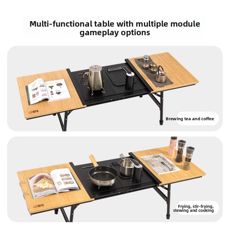 アルミ製IGTキャンプテーブル、高さ調節可能な折りたたみピク - Outdoor Camping Cooking Table のレビューと価格
