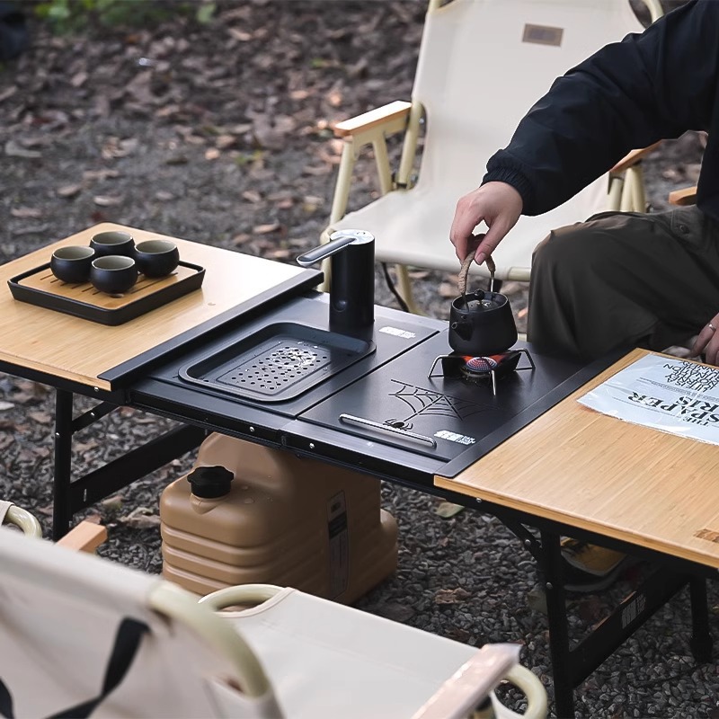 アルミ製IGTキャンプテーブル、高さ調節可能な折りたたみピク - Outdoor Camping Cooking Table のレビューと価格