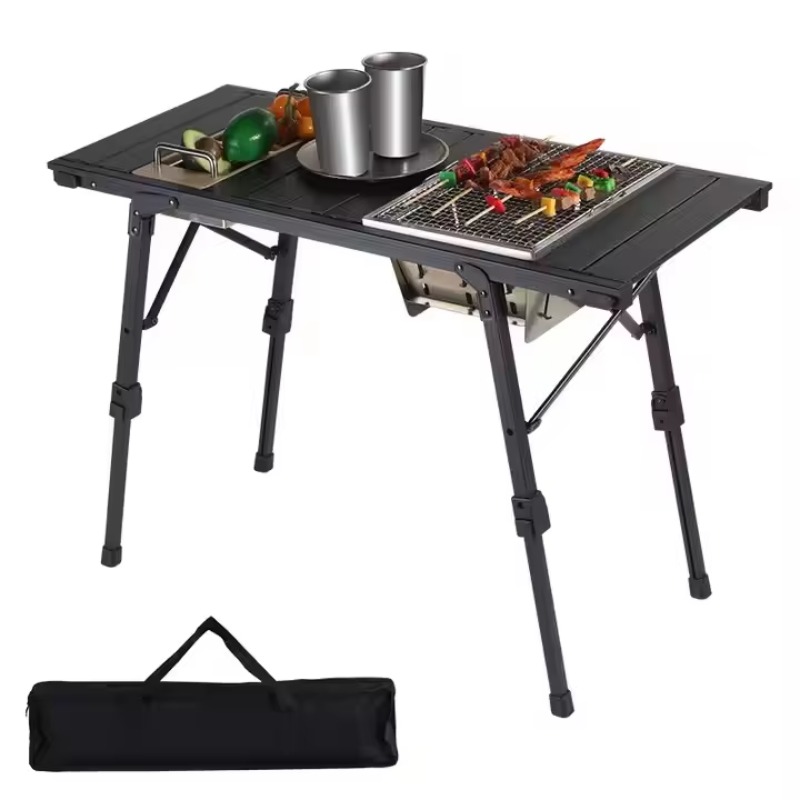 stllf工場カスタム取り外し可能調整可能ポータブルBBQク - Outdoor Camping Cooking Table のレビューと価格
