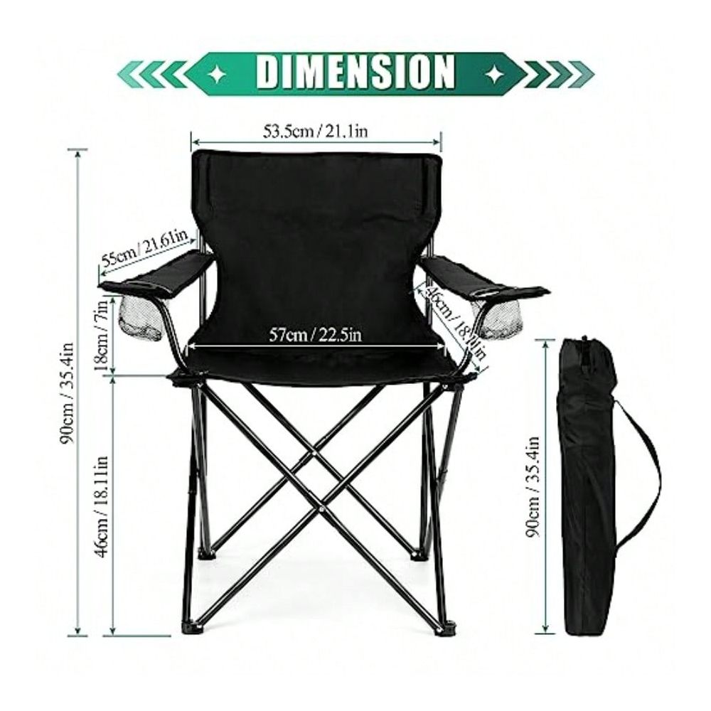 大人用大型折りたたみ芝生用チェア、カップホルダー付き折りたた - Outdoor Oversized Camping Chair のレビューと価格