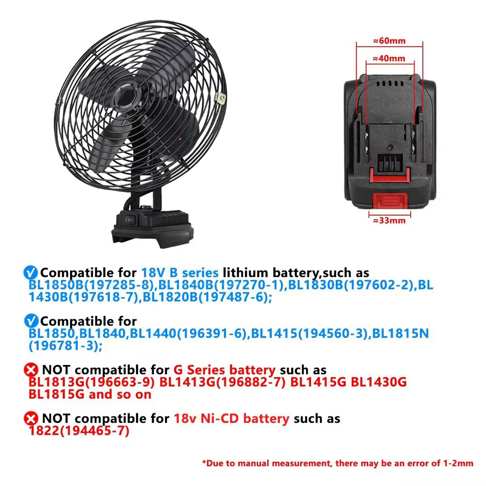 6/8インチキャンプファン屋外釣り用ワイヤレスデスクトップポ - Outdoor Camping Fan のレビューと価格