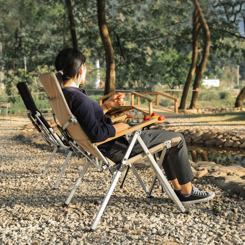 大型アウトドア折りたたみ椅子、アルミ合金製リクライニングビー - Outdoor Oversized Camping Chair のレビューと価格