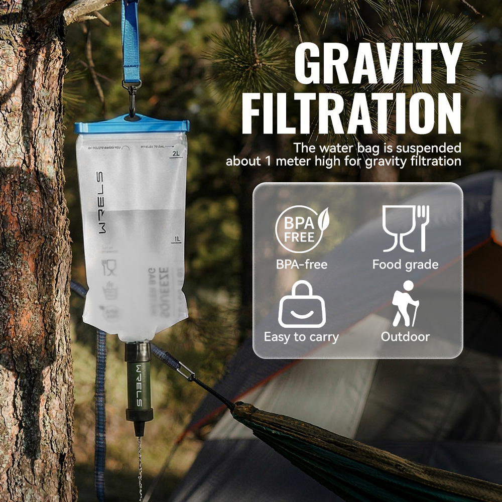 WERLS ハイキング用パーソナルミニ浄水ストロー ポータブ - Outdoor Camping Water Filter のレビューと価格