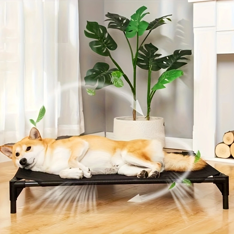 冷却高架犬用ベッド - 犬、猫、屋外用に高架、ガードレール付 - Outdoor Camping Dog Bed のレビューと価格