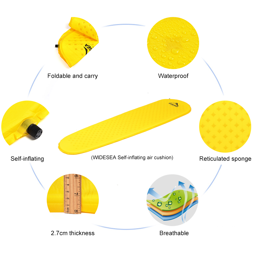 ワイドシー キャンプ用自動膨張式マットレス 折りたたみ式イン - Outdoor Camping Mattress のレビューと価格