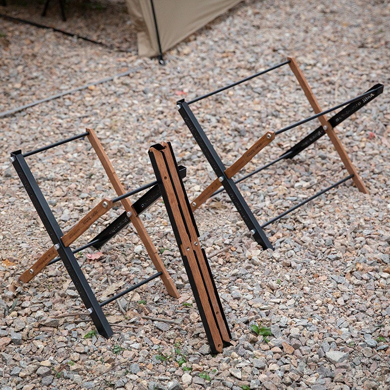 ポータブル折りたたみキャンプテーブルバスケット多層収納バスケ - Outdoor Camping Cooking Table のレビューと価格