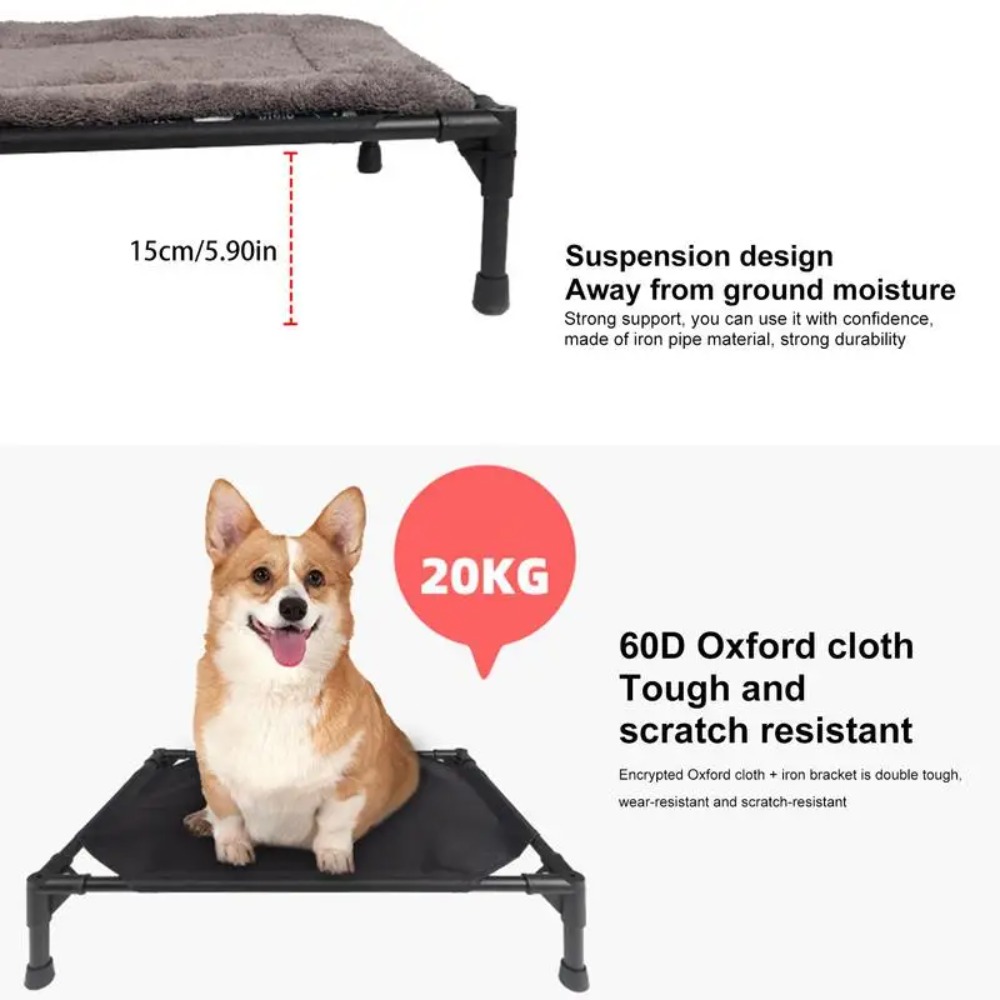 屋外用高床式犬用ベッド、折りたたみ式高床ペットベッド（取り外 - Outdoor Camping Dog Bed のレビューと価格