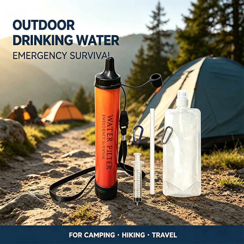 アウトドア緊急サバイバル浄水器フィルターストロー、キャンプ、 - Outdoor Camping Water Filter のレビューと価格