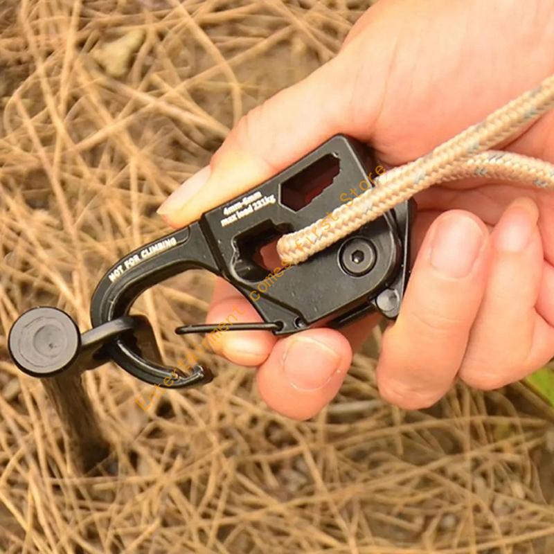 不浸透性キャンプロープフックアルミ自動締め付け装置手動調整の - Quest Outdoor Camping のレビューと価格