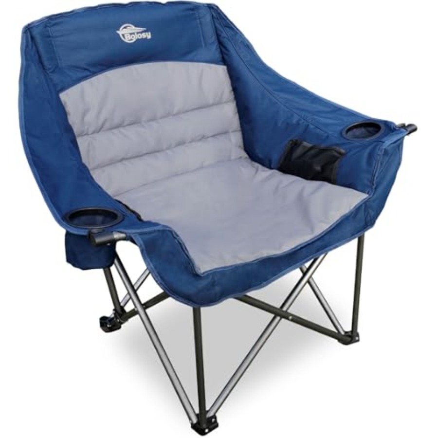 屋外用特大キャンプチェア、頑丈なスチールフレーム、ブルー、耐 - Outdoor Oversized Camping Chair のレビューと価格