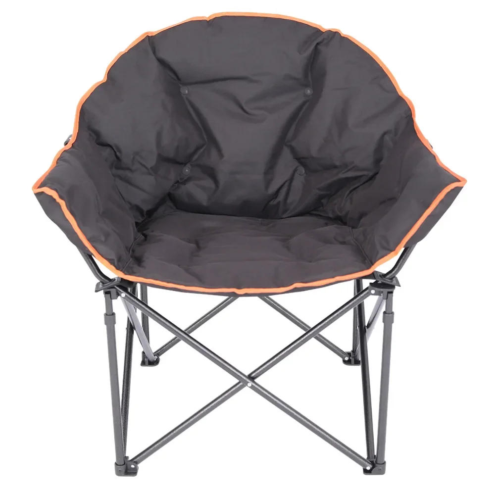 豪華特大レイジーラウンドソファ、パッド入り円盤型ポータブル折 - Outdoor Oversized Camping Chair のレビューと価格