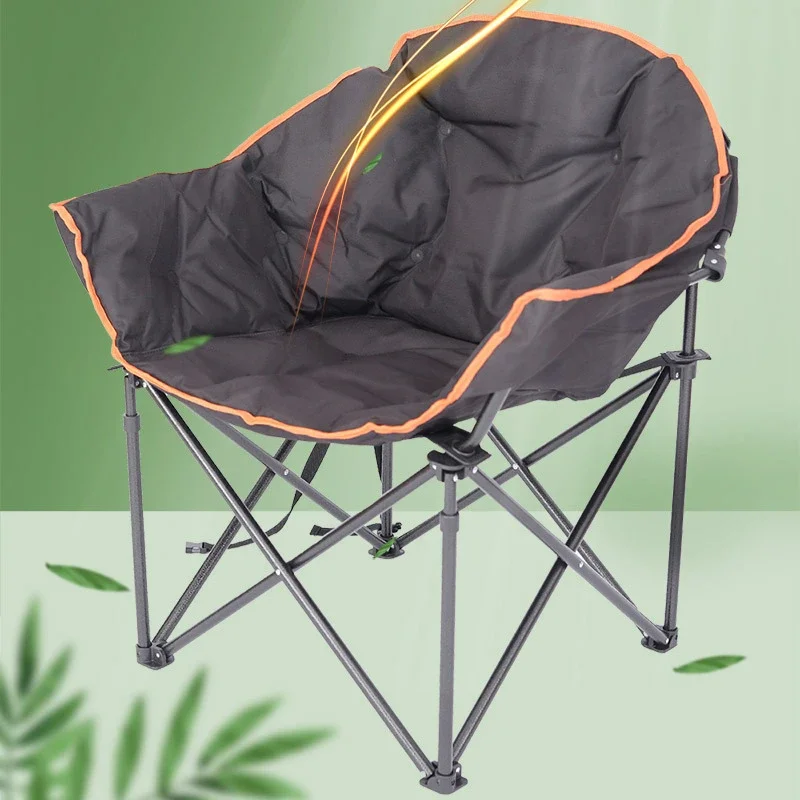 豪華特大レイジーラウンドソファ、パッド入り円盤型ポータブル折 - Outdoor Oversized Camping Chair のレビューと価格