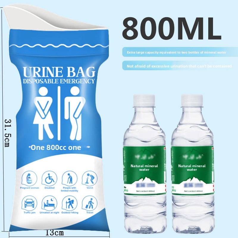 使い捨て緊急尿バッグ 800ML 漏れ防止ポータブル吸収性ユ - Outdoor Camping Urinal のレビューと価格