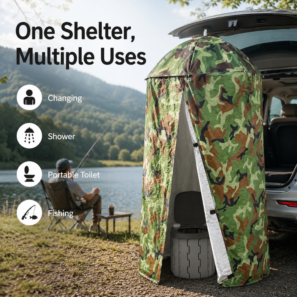 1個入り 緊急用ポータブル吊り下げ式プライバシーシェルター  - Outdoor Camping Automatic Quick Opening Tent のレビューと価格