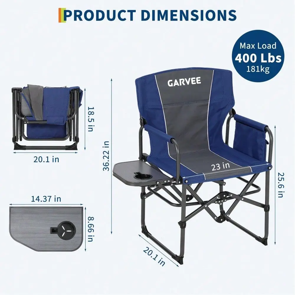 特大キャンプ用ディレクターズチェア、大人用ポータブル折りたた - Outdoor Oversized Camping Chair のレビューと価格