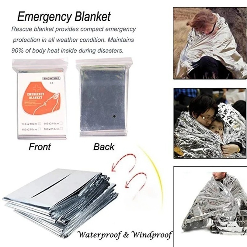 1/4枚入り 緊急ブランケット アウトドアサバイバル ファー - First Aid Kit Camping のレビューと価格