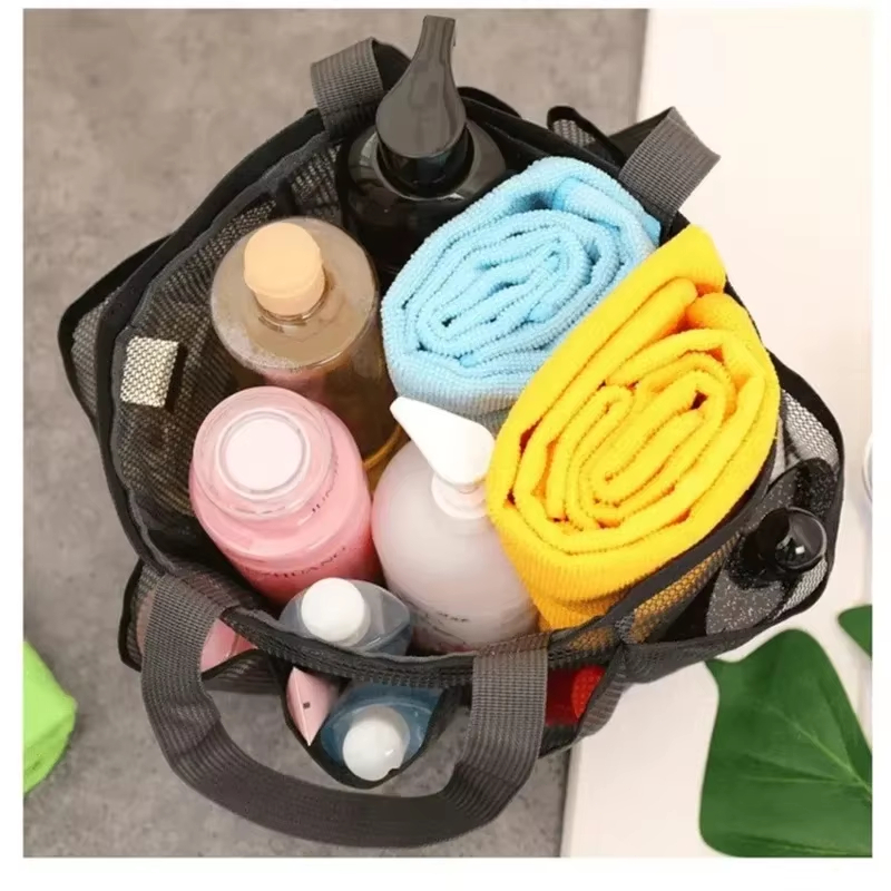 ポータブルメッシュシャワーキャディートートビーチバッグ、旅行 - Outdoor Camping Accessories のレビューと価格