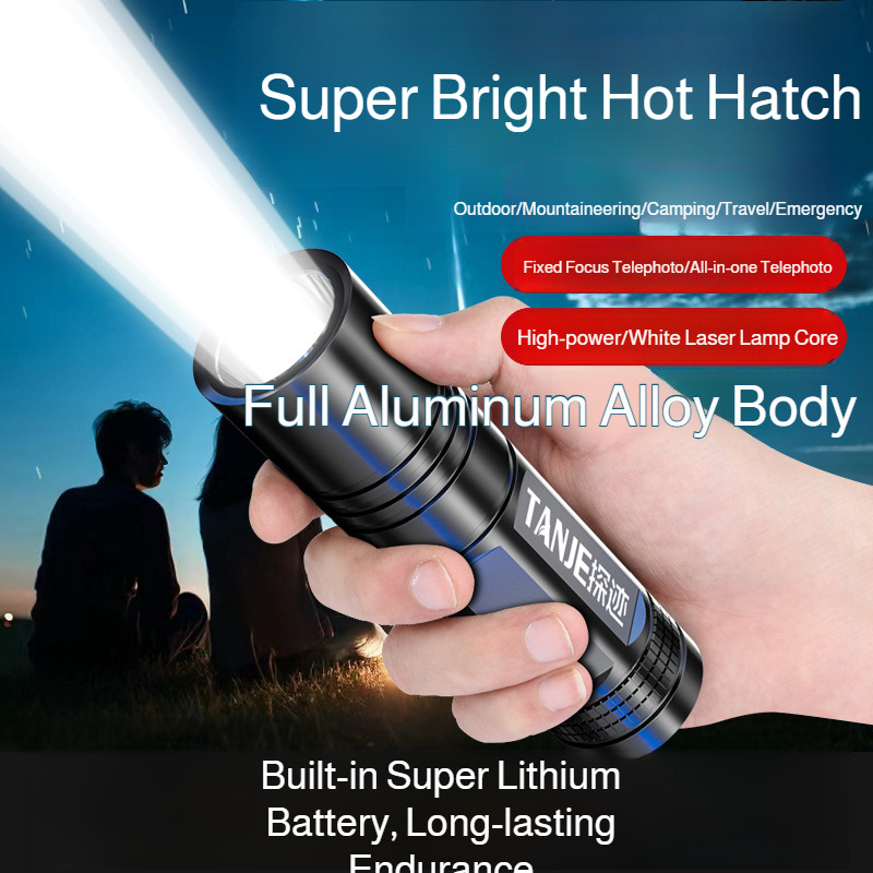 屋外懐中電灯小型ミニ照明強力な光ポータブル超高輝度充電式ハン - Outdoor Camping Light Portable のレビューと価格