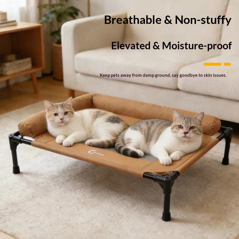 高床式犬用ベッド、冷却メッシュ、夏用、洗えるペットベッド、小 - Outdoor Camping Dog Bed のレビューと価格