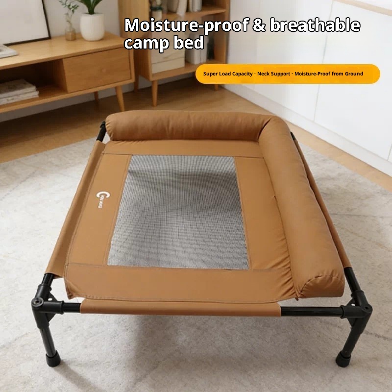 高床式犬用ベッド、冷却メッシュ、夏用、洗えるペットベッド、小 - Outdoor Camping Dog Bed のレビューと価格