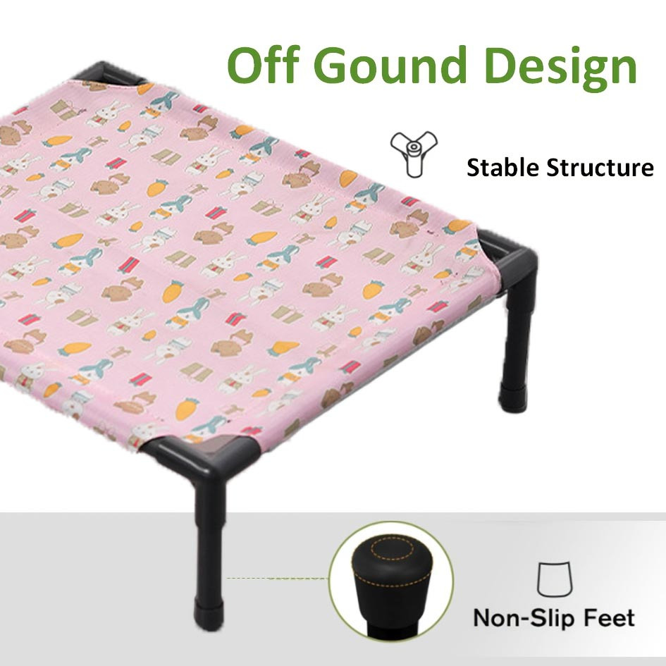 高床式犬用ベッド、地面から高く離れたデザイン、冷却メッシュペ - Outdoor Camping Dog Bed のレビューと価格