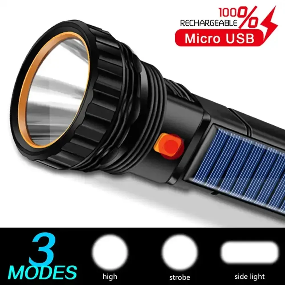 1PC 多機能ソーラー LED 懐中電灯屋外長距離トーチ緊急 - Outdoor Camping Light Portable のレビューと価格